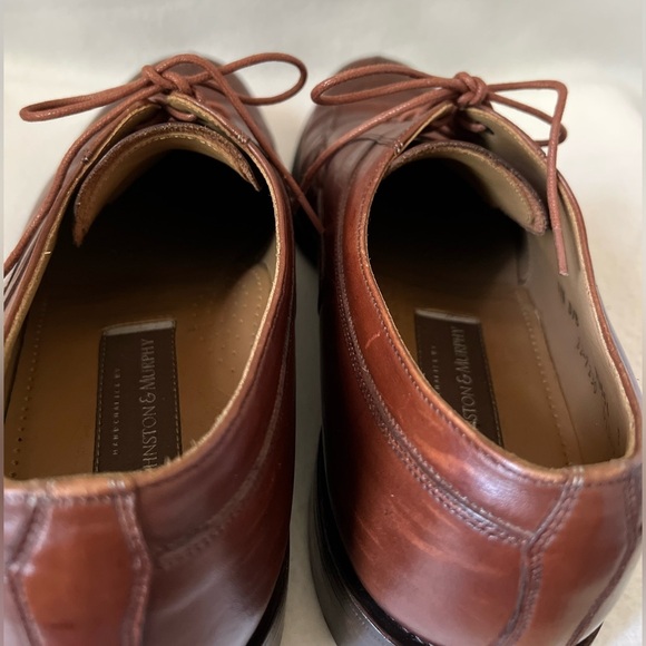 Johnston & Murphy Men’s Size 11 1/2 Brown Leather Shoes - Picture 7 of 16